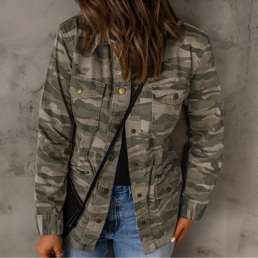 Mudd Cotton Camo Field Jacket